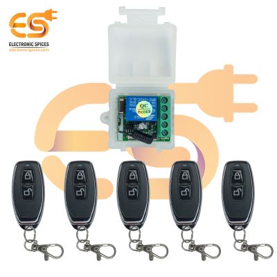 433Mhz RF Transmitter | DC 12V 1CH Remote Control | 5 Universal Wireless Remote Control Switches